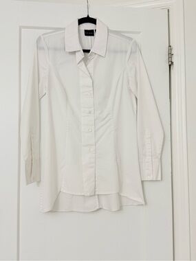 Tribal White Collared Button Shirt